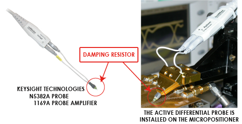 Installation of Active Differential Probe in the Micropositioner