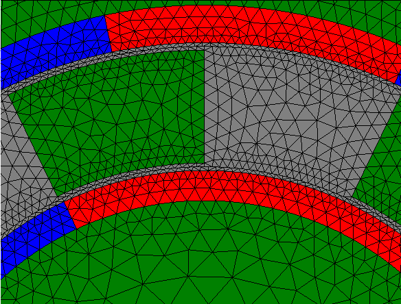 図3: 磁気ギアシミュレーションに使用されたMoving Mesh（複数適用）