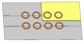 図8：ワイヤを取り除いた CPW 構造