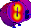 2キャビティ・デュアルモード通過帯域フィルタの熱解析